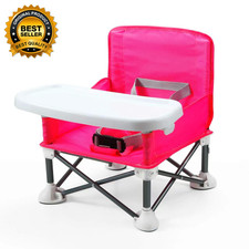 Portable Travel Booster Seat with Tray Folding Baby Seat Booster High Chair