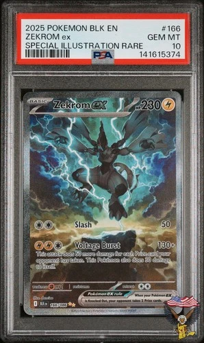 Zekrom EX 166/086 Special Illustration Rare Black Bolt Pokemon PSA 10