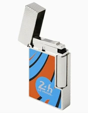 S.T. Dupont Blue Le Mans Line 2 Perfect Ping Lighter & Pouch, C16089 New In Box