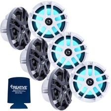 Memphis MXA80L 8" Marine Speaker Pack: 3 Pairs, RGB LED