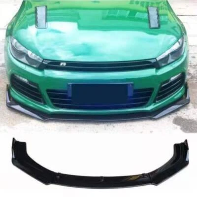 Kit carrosserie lèvre pare choc avant noir Splitter Spoiler pour VW SCIROCCO III 2008 - 2017 - Photo 1/4
