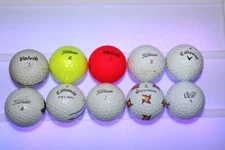 10 assorted golf balls (chrome soft/volvik/tp5/pro v1/vice
