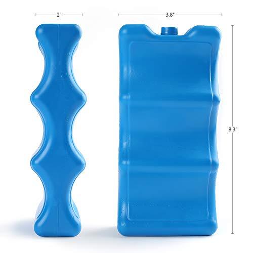 Ice Packs for Coolers Breastmilk Bottle Storage Lunch Box Insulated Bags 4-Pa...