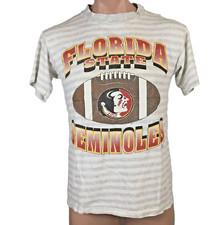 VTG 90s Striped FLORIDA STATE SEMINOLES Football College NCAA Striped T-Shirt M