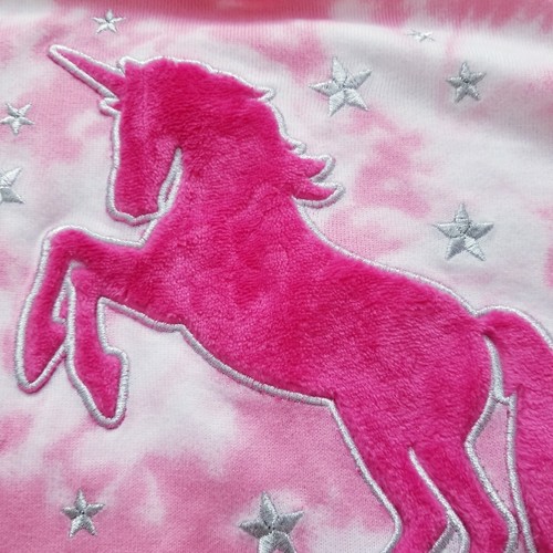 Girls Soft and Snag Long Sleeve Pajama Set Unicorn Design Pink - Picture 3 of 7