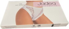 Jadea 788 Donna Women's 2 White Panties High Waisted with Lace Trim Size 6