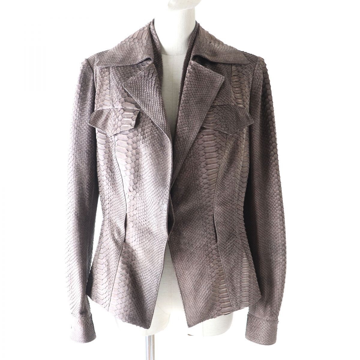 Brioni Python Leather Single Jacket Made in Italy… - image 1