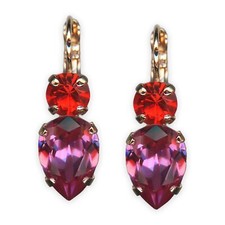 Earrings by Mariana Roxanne Coll. Simply Elegant Siam  Rose Austrian Crystals