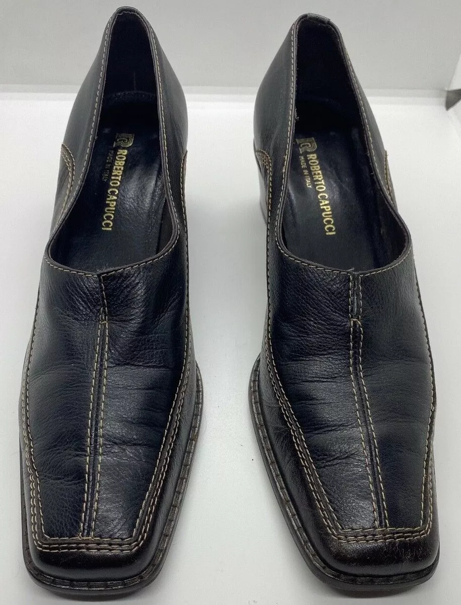 Roberto Capucci Womens Brown Leather Shoes Size US 9 B Preowned