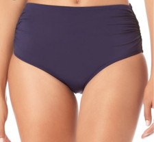 ANNE COLE High-Waist Bikini Bottoms MYMB36001 Navy S,M,L NWT 54