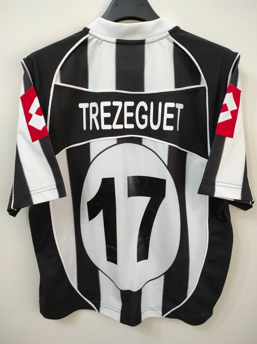 難ありJUVENTUS TREZEGUET 17 レプリカユニフォーム 2003-04 Juventus Home Shirt Trezeguet #17 - 6/10 - (M)