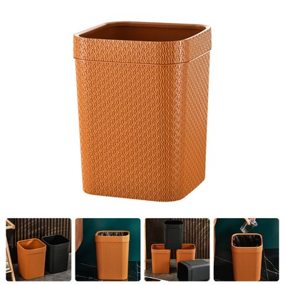  Waste Bin Rattan Trash Can Household Garbage Craft Room Office