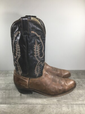 #ad Vintage Abilene 6568 Leather Western Cowboy Brown Biker Riding Mens Boots 13 $110.48