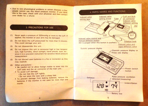 Vintage SHARP CORP. MB-500A MICROPHONELESS DIGITAL BLOOD PRESSURE MONITOR Japan - Picture 10 of 20