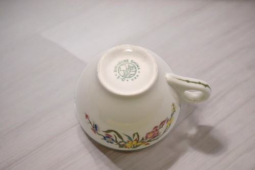 VTG Syracuse China Bombay Smooth Green Trim Coffee Tea Cup Replacement MAR 1976 - Picture 8 of 9