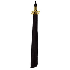 1pc Black Graduation Tassels Grad Cap Tassel with Gold 2021 Year Charm  21