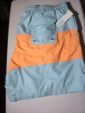 Men's Croft  Barrow Electric Swim Trunks Shorts Size 2XL Lined Swimwear Pockets