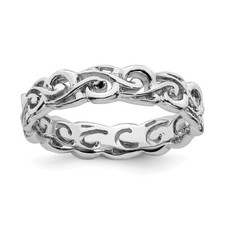 Sterling Silver Stackable Expressions Polished Ring