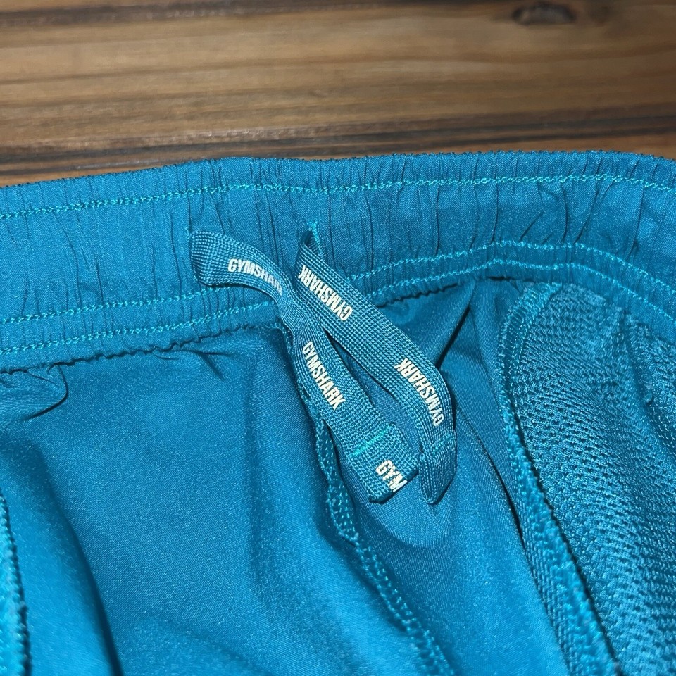 Gymshark Mens 5" Gym Shorts Men Large Teal Green Pull On Unlined