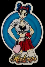 HOOK UPS STICKER "MY PINK PURSE" 3 1/4 X 4 5/8" GLOSSY 