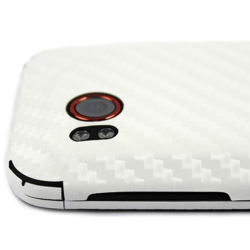 ArmorSuit MilitaryShield HTC Rezound Screen Protector + White Carbon Fiber Skin - Picture 4 of 12