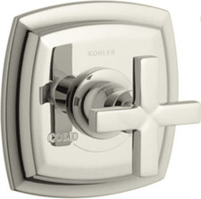Kohler K-T16239-3-SN Margaux Thermostatic Valve Trim Cross Handle Polish Nickel