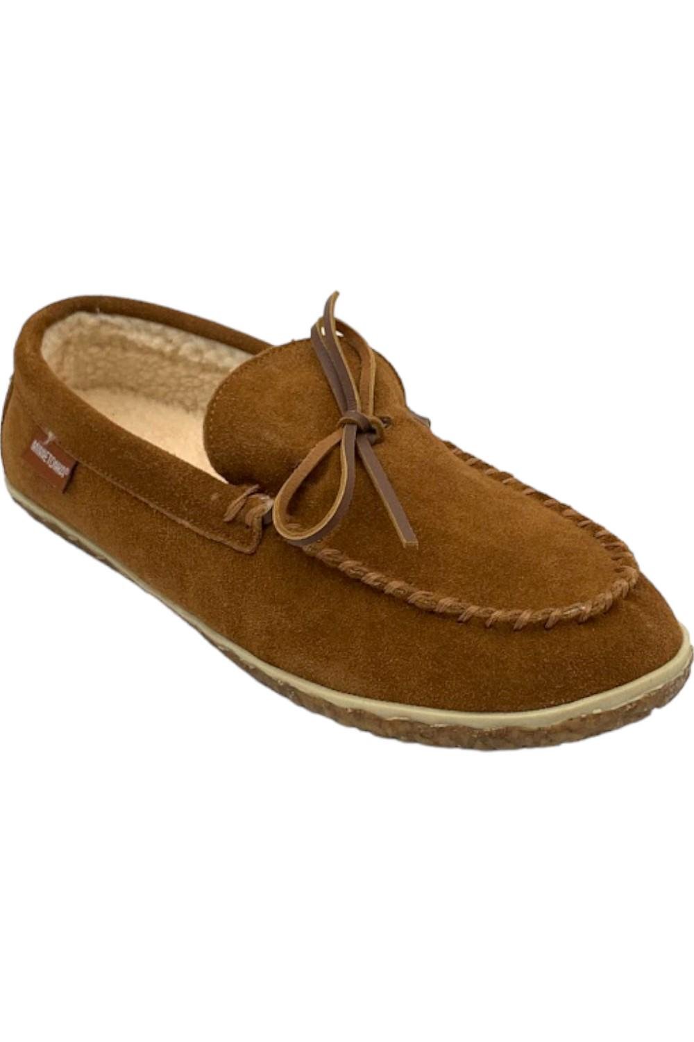 Мужские мокасиновые тапочки Minnetonka Tomm коричневого цвета 9290₽