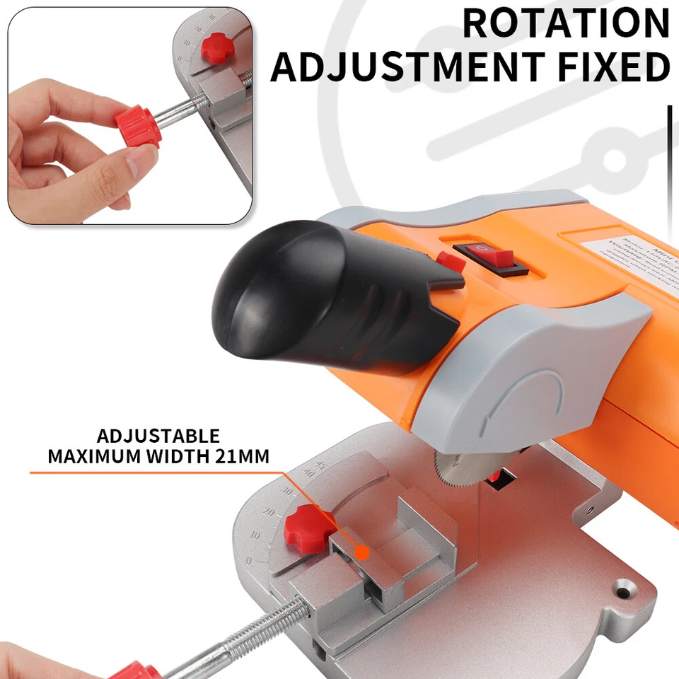 2" in Mini Bench Cut-off Chop Saw 0-45° Miter Saw Wood Metal Cutter Plastic - Image 3 of 4