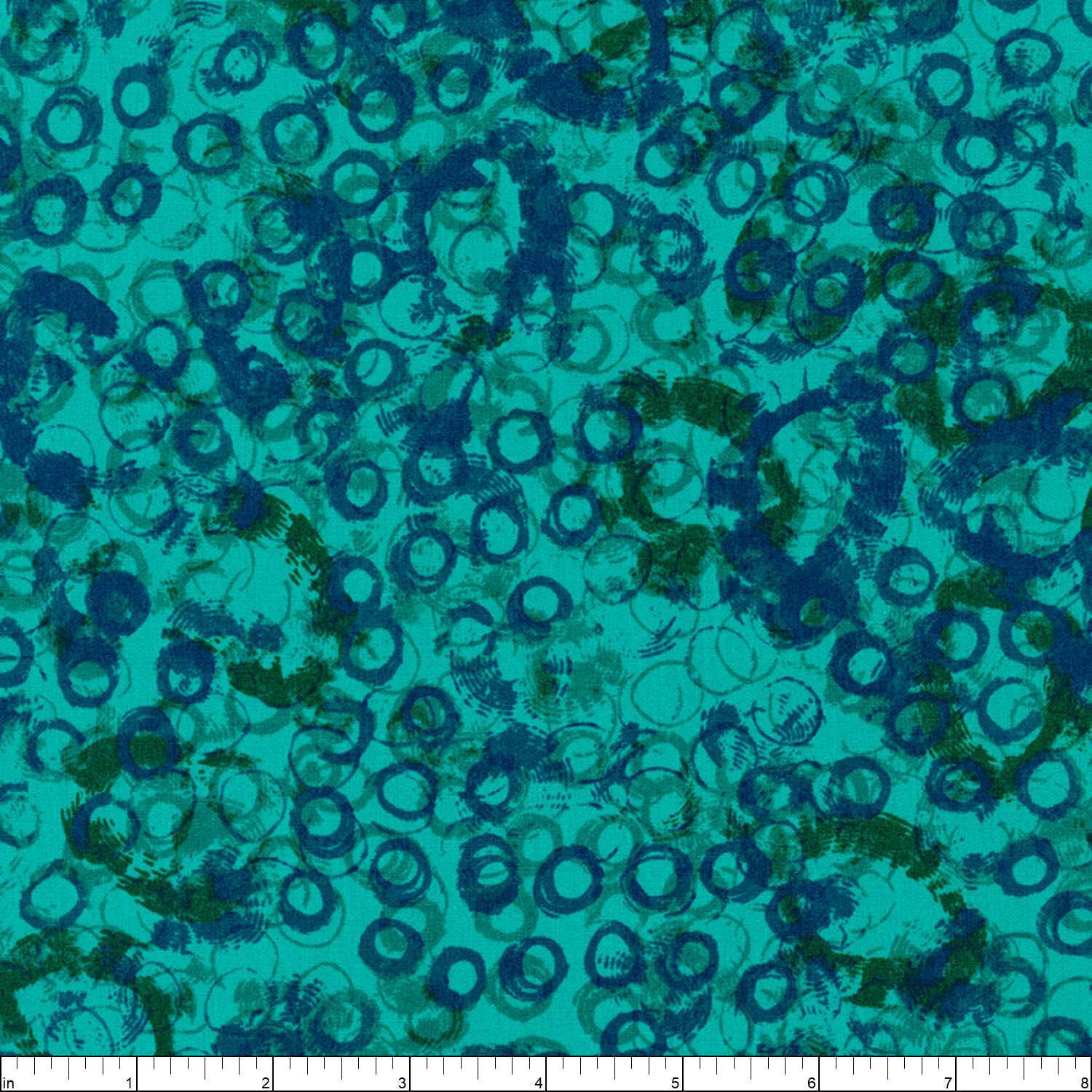 Robert Kaufman - Wishwell Storyboard - Small Circles - Aquamarine, Fabric BTY