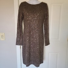 Alice And Olivia Nala Dress Sequins Mesh Back Size S