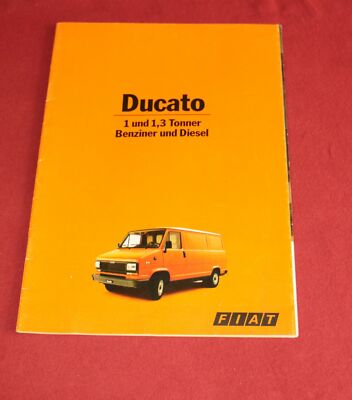 Prospekt Fiat Ducato , Benziner und Diesel , 1 + 1,3 Tonner , von 1982