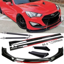 Front Bumper Lip Spoiler Splitter Body Side Skirt For 2013-2016 Hyundai Genesis