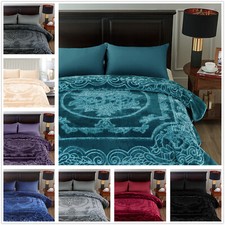 Silky Queen King Bed Blanket Thick Reversible Korean Mink Blanket for All Season