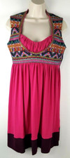 Ranna Gill Anthropologie Womens Ballia Cottagecore Prairie Boho Dress Sz S Beads