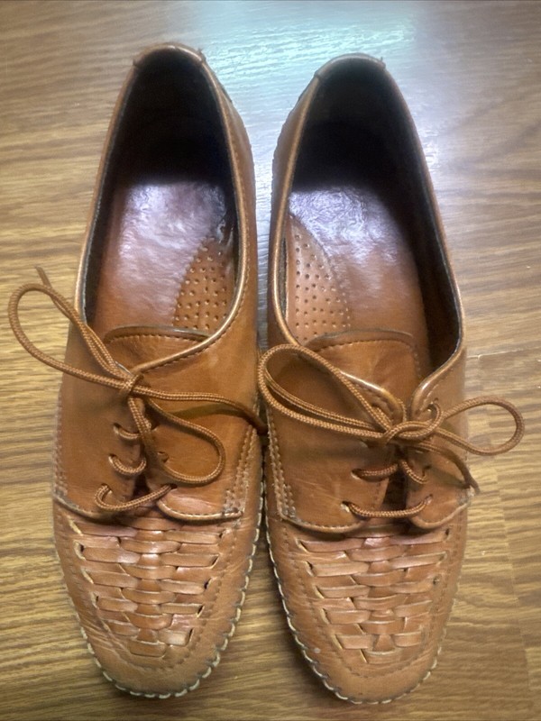Women's Dexter True Tan Leather Lace Up Shoes Size 7 M