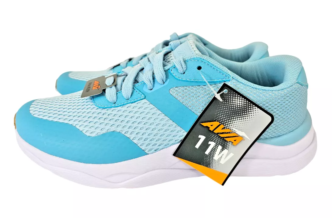 NEW Avia Womens Sneaker Shoes Size 11W Light Blue Mesh Lightweight Arch Support