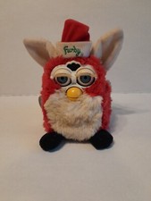 Furby Santa Red White Model 70-885 Tiger 1999 VTG Original Lim Ed Tag 6"