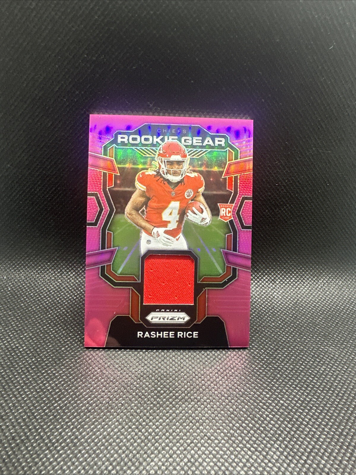 2023 Rashee Rice pink prizm rookie gear rookie patch card