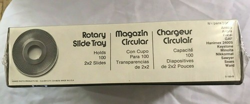 Yankee Rotary Slide Trays Holds 100 2x2 Slides Vintage New Sealed! - Picture 3 of 7