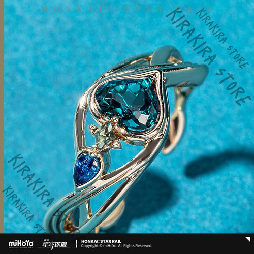 Honkai: Star Rail Aventurina Tema Anillo Accesorios Oficial Anillo de Dedo Joyería - Imagen 3 de 5