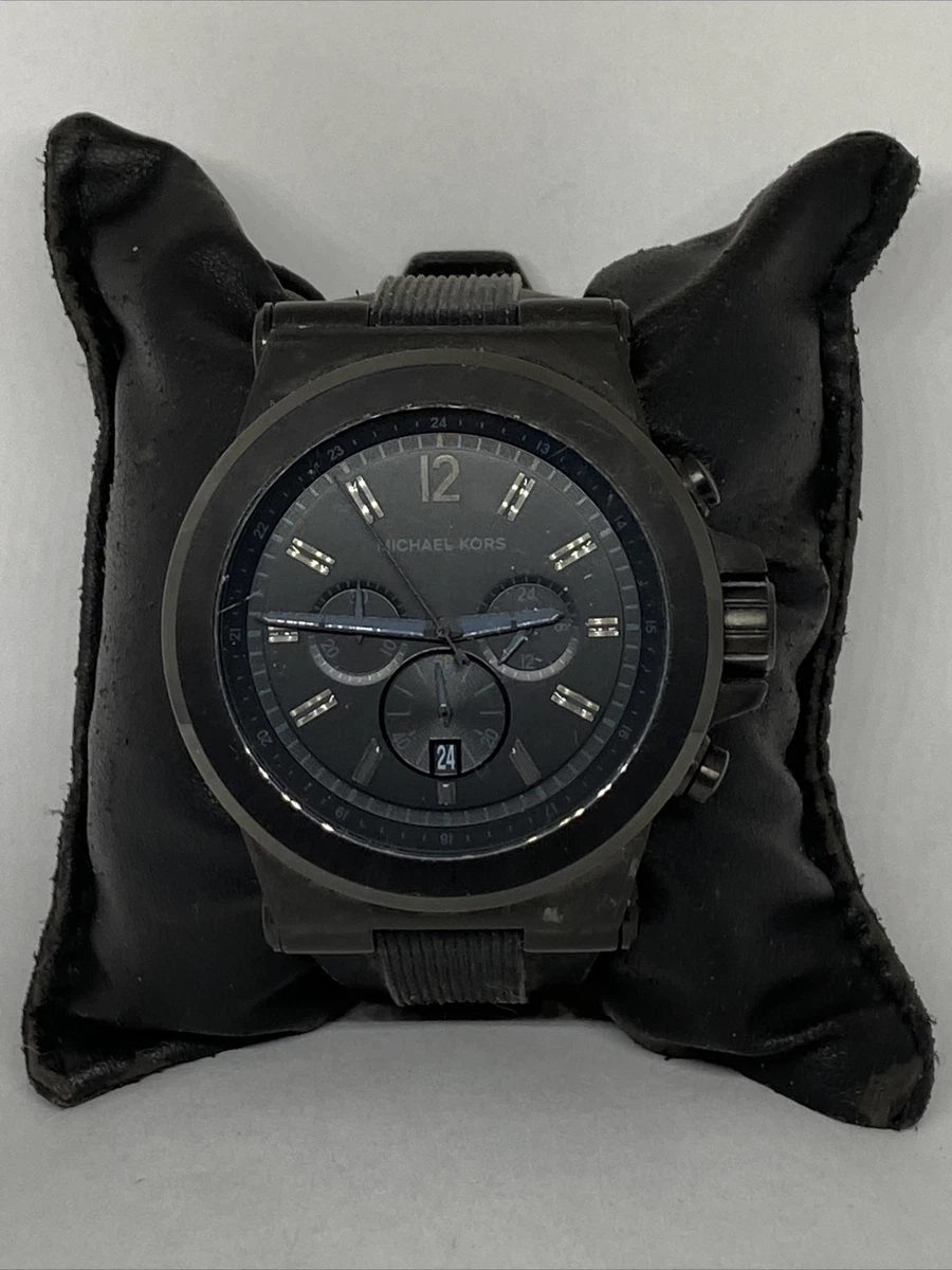 Michael Kors Dylan MK8152 Men s Black Silicone Analog Dial Quartz