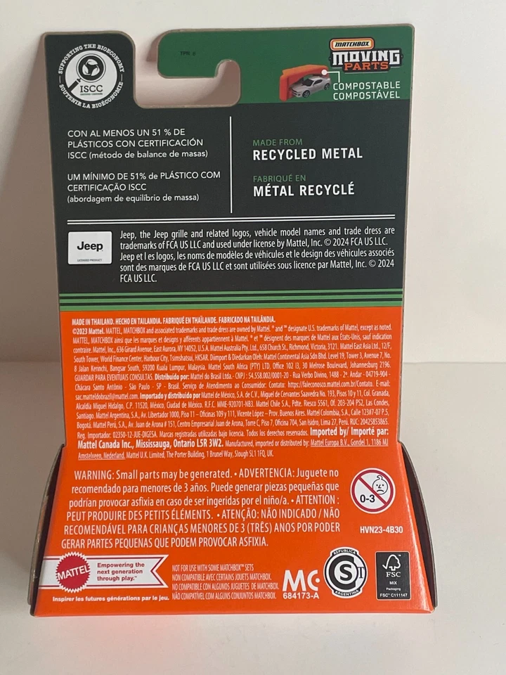 MATCHBOX MOVING PARTS Jeep Gladiator Super Chase 2024 - Image 3 of 3