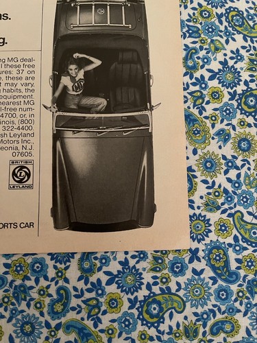 Vintage 1976 MG Midget Automobile Print Ad Free Extras Ad Only - Picture 2 of 7