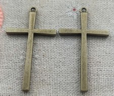 Free Ship 64 pcs Antique bronze cross charms pendant 43x25mm L-5030