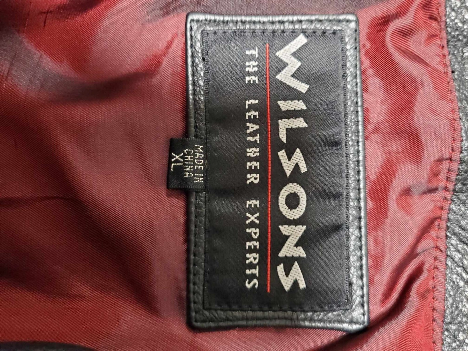 Wilsons Black Button Down  Leather Jacket Coat XL… - image 5