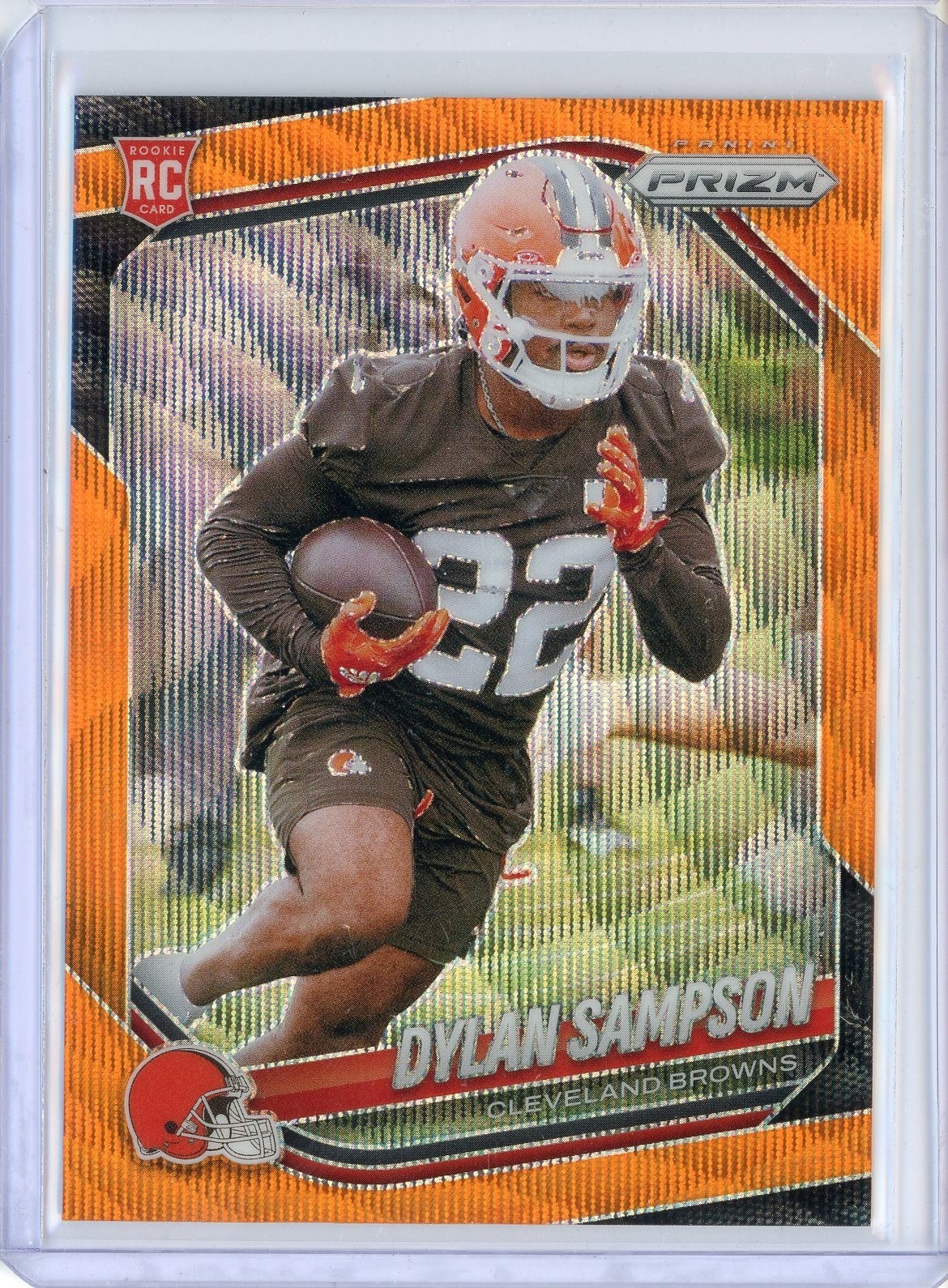 2025 Panini Prizm Dylan Sampson Orange Wave Rookie /65 #365 Browns RC