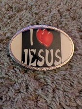 I Love Jesus Belt Buckle, Jesus, Jesus Belt Buckle, Jesus Loves Me Belt Buckle