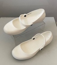 BNWOT Ladies CROCS White Alice Work Mary Jane slip on Shoes UK 5 - CG W72