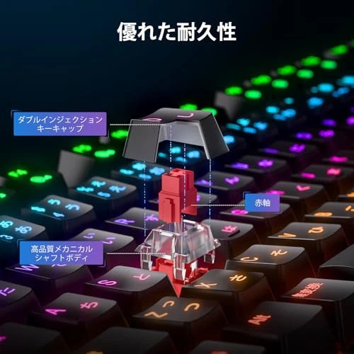 iClever Gaming Keyboard Tenkeyless Red Axis Mechanical Keyboard Japanese Layout - Image 2 of 4