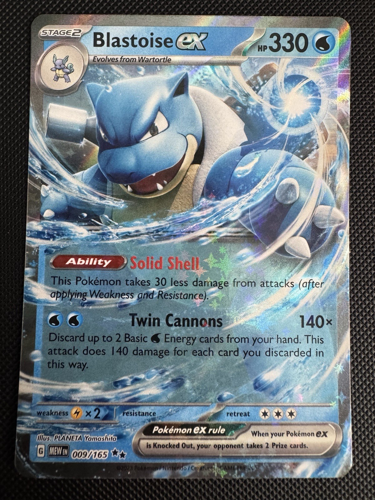 Pokemon Blastoise ex #009/165 SV: Scarlet & Violet 151 Near Mint or Better